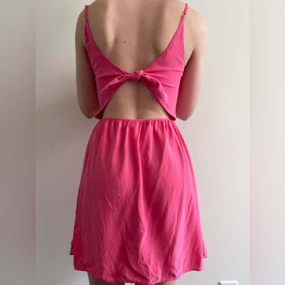 100% silk sun dress with open back size XS - Picture 3 of 5